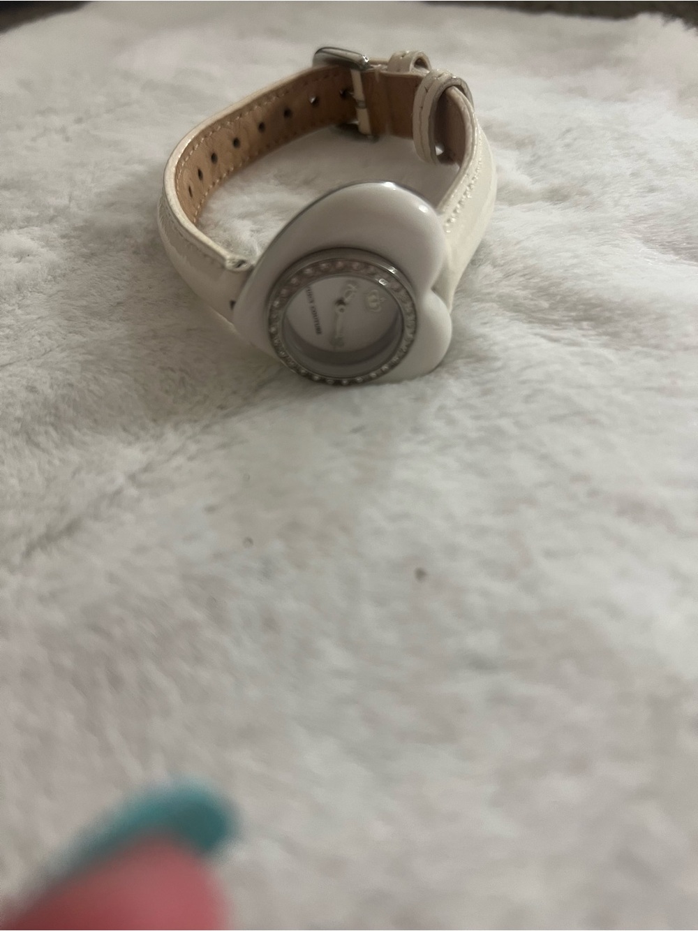 Juicy Couture White Heart-Shaped Watch with Crystal Bezel - Picture 2 of 3